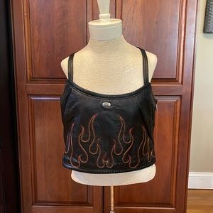 Harley Davidson Leather Crop Top